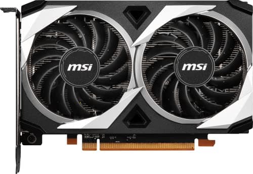 MSI Radeon RX 6500 XT MECH 2X 4G OC Gaming Grafikkarte - GPU 2685/2825 MHz, 4000MB DDR6 Speicher V508-003R Schwarz Radeon RX 6500 XT MECH 2X 4G OC Single Bild 4