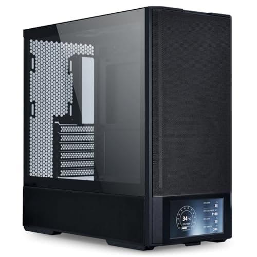 Lian Li LANCOOL 207 Digital Gaming PC Gehäuse ATX Schwarz - Midi Tower mit LCD-Bildschirm, Grafikkarten bis 375 mm, Radiator bis zu 360 mm Bild 2