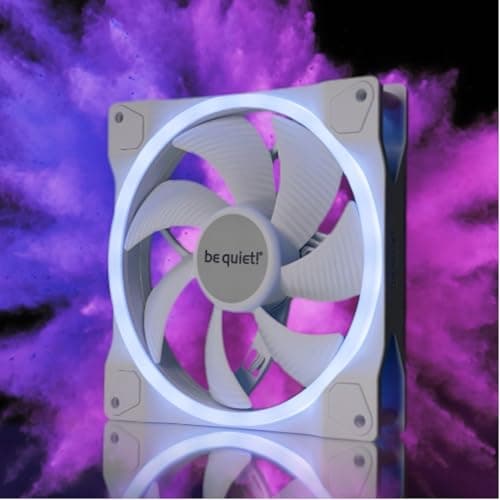 be quiet! Light Wings 120mm PWM White 3er-Pack – ARGB LED Gehäuselüfter, extrem leise 20,6 dB(A), hoher Airflow, Dual-Side Beleuchtung, inkl. ARGB-Hub Bild 4