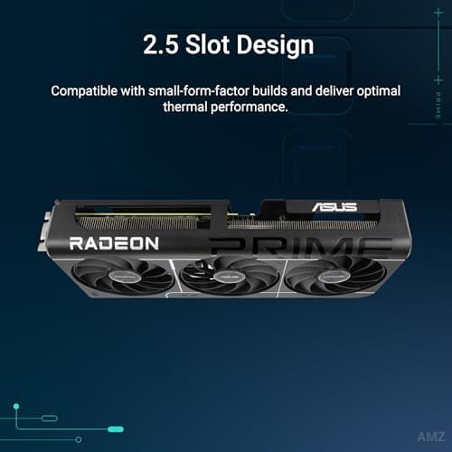 ASUS Prime Radeon RX 9060 XT OC Edition 8GB GDDR6 Gaming Grafikkarte (AMD Radeon RX9060XT, RDNA 4 Architektur, PCIe 5.0, 1x HMDI 2.1b, 2X DisplayPort 2.1a, PRIME-RX9060XT-O8G) Bild 4