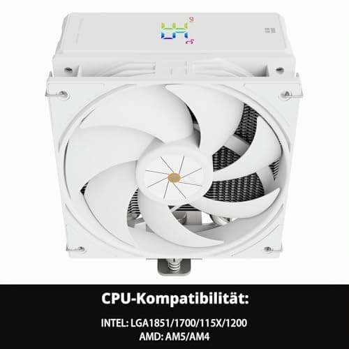 TR Assassin X 120R, 120mm PWM Silent CPU-Lüfter, 4th AGHP Technologie, Unterstützung Intel lga1700/1851/1150/1151/1200, AMD /AM4/AM5 AX120R D WHITE Bild 6