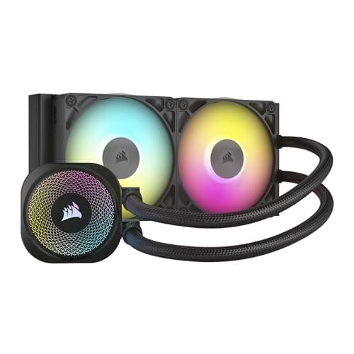 Corsair iCUE LINK Titan 240 RX RGB-Kühler für CPU – 240 mm AIO – 2X RX120 RGB-Lüfter integriert – Gefertigt für Intel LGA 1851/1700, AMD AM5/AM4 – Inklusive iCUE LINK-Systemhub – Schwarz Schwarz 240mm AIO Bild 2