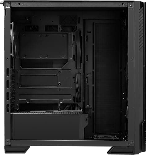 MSI MPG Velox 300R Airflow PZ – Mid-Tower Gaming-PC-Gehäuse – Seitenwand aus gehärtetem Glas – 3 x 120 mm ARGB-Lüfter – Flüssigkeitskühlung unterstützt bis zu 360 mm Kühler – Mesh-Panel für Bild 6