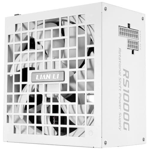 Lian Li RS Series Netzteil – 1.000 W Weiß | 80 Plus Gold Effizienz, ATX 3.1, Vollmodular, Drehbarer AC-Anschluss, Modernes Leises Gaming-PC PSU 1000W weiß (ohne RSHub) Bild 2