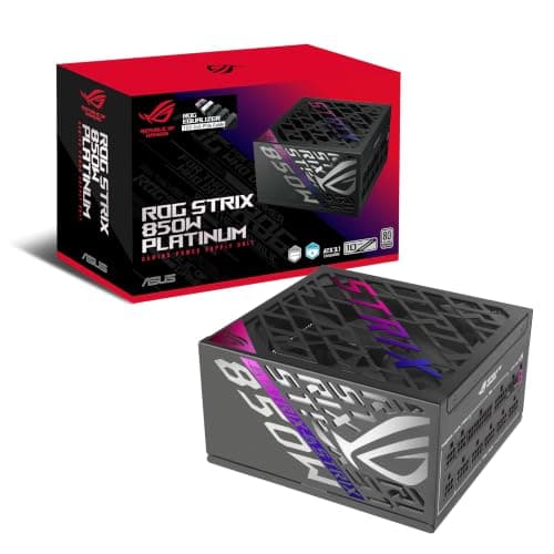 ASUS ROG Strix 850W Platinum Equalizer ATX Gaming Netzteil (ROG Equalizer 12V-2x6 PCIe Stromkabel, GaN-MOSFET, OLED Display, 80 Plus & Cybenetics Zertifizierung, ATX 3.1, PCIE 5.1, Schwarz)