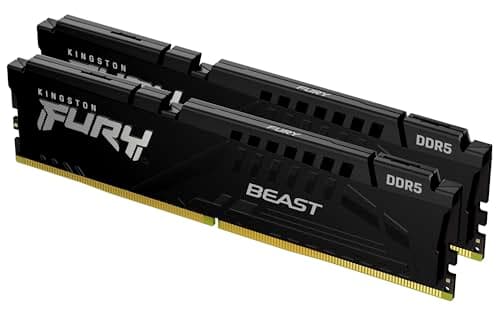 Kingston FURY Beast Schwarz DDR5 64GB (2x32GB) 6000MT/s CL30 DIMM Desktop Gaming Speicher Kit mit 2 AMD EXPO und Intel XMP - KF560C30BBEK2-64 Schwarz 64GB (2x32GB) AMD EXPO-Intel XMP 6000MT/s (EXPO) Bild 2