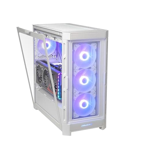 COUGAR DUOFACE PRO RGB Mid Tower PC Gehäuse mit 2 Frontplatten und RGB Lüftern (Weiss) Bild 6