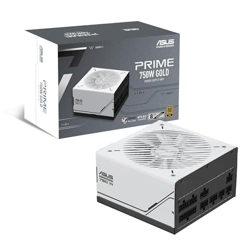 ASUS Prime 750W Gold Netzteil ohne Originalverpackung (750 Watt, für Allround-PCs und Gaming-PCs, 80 PLUS Gold Zertifizierung, ATX 3.0 kompatibel, Lüfter mit Doppelkugellagern, schwarz / weiß)