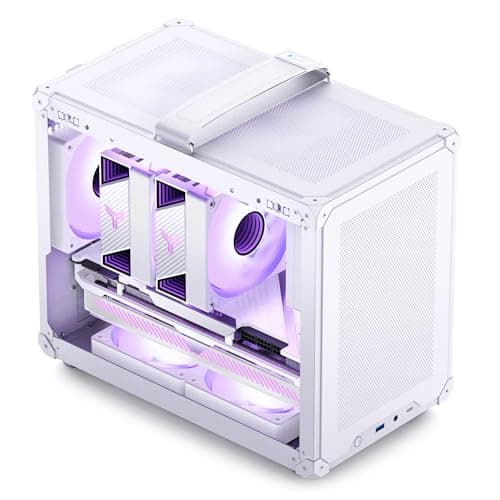 Jonsbo C6 MAX PC-Gehäuse Weiß – kompaktes mATX Case mit Tragegriff, Airflow-Mesh, Platz für GPU bis 335mm, CPU-Kühler bis 170mm, 5 Lüfterplätze Bild 8