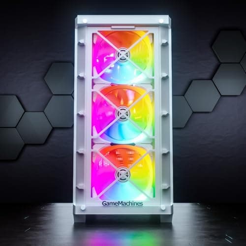 GameMachines Element, Snow Edition, ATX PC Gaming Gehäuse, inklusive 3 A-RGB Lüfter Element Weiß Bild 5