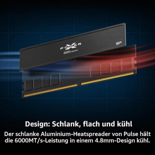 Silicon Power DDR5 32GB (2x16GB) Value Gaming 6000MT/s (PC5-48000) 288-pin CL36 1.35V UDIMM Desktop Memory Module RAM SU032GXLWU60FFDJEC Bild 8