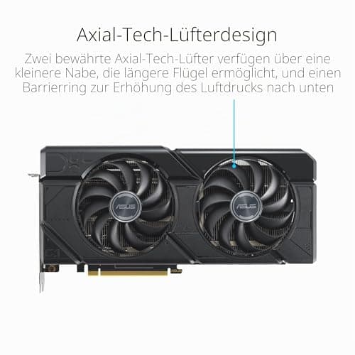 ASUS Dual Radeon RX 7700 XT OC Edition 12GB GDDR6 Gaming Grafikkarte (AMD Radeon RX7700XT, PCIe 4.0, 1x HDMI 2.1, 3X DisplayPort 2.1, DUAL-RX7700XT-O12G, schwarz) Bild 6