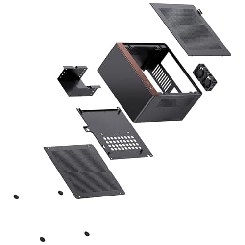 Jonsbo N10 PC-Gehäuse Schwarz – Mini-Tower für Mini-ITX, mit 2 Lüftern, bis 4X 2,5-Zoll-SSDs, kompaktes Case für HTPC, NAS & Office-Systeme Bild 8