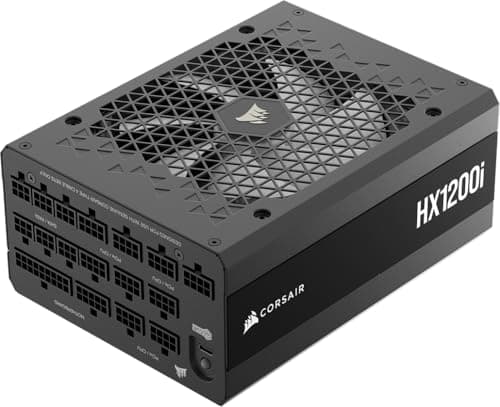 CORSAIR HX1200i (2025) Vollständig Modulares, Ultra-Rauscharmes ATX-Netzteil mit 12V-2x6-Kabel – ATX 3.1 & PCIe 5.1 konform, Cybenetics Platinum Wirkungsgrad – Schwarz Bild 2