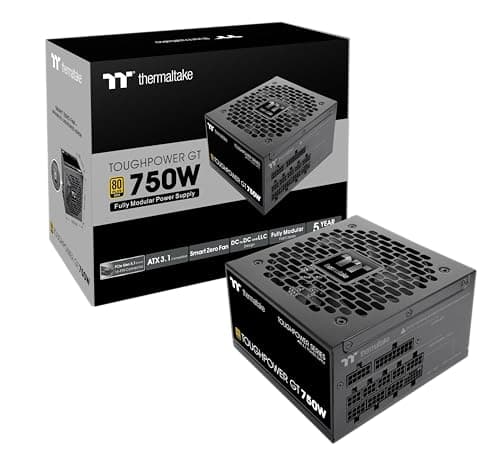 Thermaltake Toughpower GT 750W | ATX 3.1 | 80 Plus Gold | vollmodulares Netzteil | PCIe 5.1 12V-2x6 (12+4) | Smart Zero Fan sehr leise | Schwarz | 5 Jahre Garantie