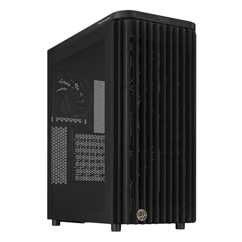 ASUS ProArt PA401 Wood Edition Black ATX PC Gehäuse (Mesh-Panel, 240-mm-Radiatorhalterung, 160x32-mm-Lüfter, FSC-zertifizierte Front aus Holz, abnehmbare Netzteilhalterung, PWM-Steuerung, Schwarz)