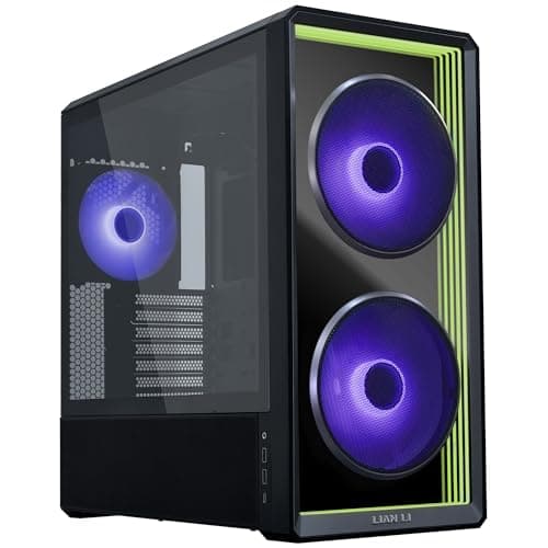 Lian Li LANCOOL 217 INF PC-Gehäuse Schwarz | Midi-Tower für E-ATX & SSI-EEB Mainboards, Glasfront mit Unendlichkeitsspiegel, inkl. 3× ARGB-Lüfter, Back-Connect-kompatibel Bild 2