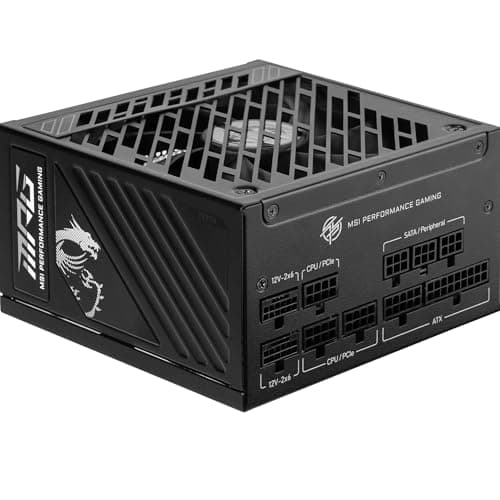 MSI MPG A850GS PCIE5 Netzteil, 850 W, 80 Plus Gold, ATX 3.1, PCIe 5.1 50-Serie-GPU-Unterstützung, 12 V-2x6, Kabel mit zweifarbigen 12 V-2x6 Anschlüssen, ATX-Netzteil, geprägte Kabelummantelung 850W PCIE5 Bild 2
