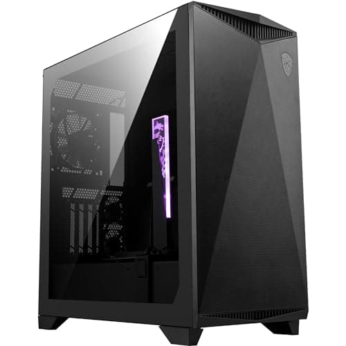 MSI MPG GUNGNIR 300P Airflow Mid-Tower PC Gehäuse - verbesserter Luftstrom für die SSD, E-ATX Unterstützung, Grafikkartenständer, Staubfilter, Kabelführung, USB 3.2 Gen 2x2 Type-C