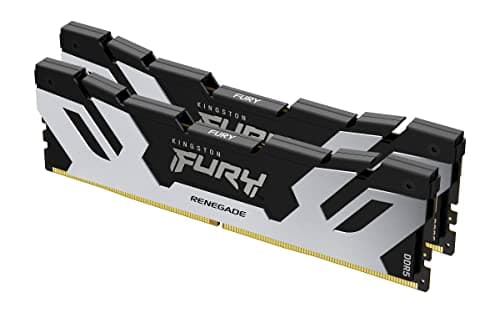 Kingston FURY Renegade DDR5 RGB Silber/Schwarz XMP 32GB (2x16GB) 7200MT/s CL38 DIMM Desktop Gaming Speicher Kit mit 2 - KF572C38RSAK2-32