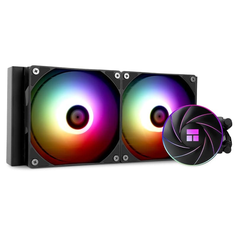 THERMALRIGHT Aqua Elite 240 ARGB Flüssig-CPU-Kühler, 240 Kühlreihen, 2 x 120mm PWM-Lüfter,für AM4/AM5, Intel LGA1150/1151/1155/1156/1200/1851/1700(Schwarz)
