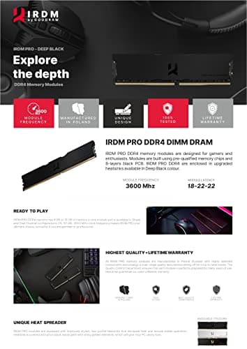 GoodRam IRDM PRO 16GB 1x 16GB DDR4 3600MHz Speichermodul 16 Go (1 x 16Go) Bild 8