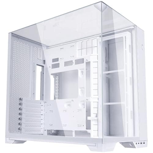 Lian Li O11 Vision Compact Gaming PC Gehäuse ATX Weiß - Midi Tower PC Gehäuse mit Tempered Glass, Grafikkarten bis 408 mm, bis zu 360 mm Radiatoren, White PC Case Stahl, Aluminium, Gehärtetes Glas Bild 2