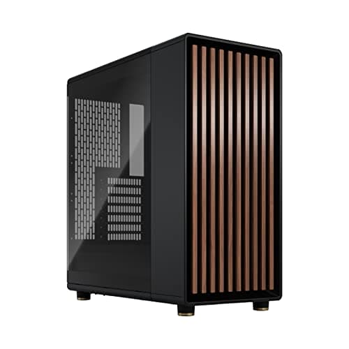 Fractal Design North ATX Mid-Tower PC-Gehäuse - Holzfront | Tempered Glass Seitenpanel, zwei 140-mm-Lüfter enthalten, USB-C, Airflow optimiert für Gaming PC North Black TG Dark Bild 2
