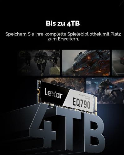 Lexar EQ790 SSD 1TB, NVMe M.2 2280 PCIe Gen4x4 Interne SSD, bis zu 7.000MB/s Lesen & 5.000MB/s Schreiben, Hochgeschwindigkeitsspeicher Kompatibel mit PS5, Desktop und Laptop Bild 8
