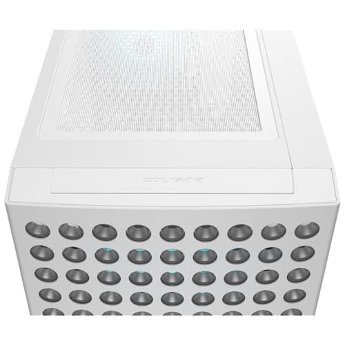 Cougar Airface ECO RGB Mid Tower Gaming Chassis: Kegelförmige Lüftungsschlitze, vorinstallierte 2 x Frontlüfter, 180 mm PWM Kühllüfter, Schnellschiebe-Staubfilter, modularer Front-I/O, vertikaler Bild 8