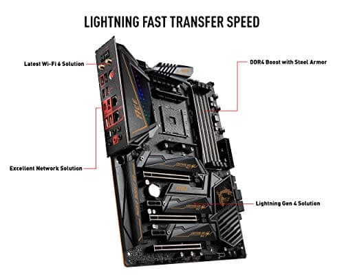 MSI MEG X570 ACE Motherboard (AMD AM4, DDR4, PCIe 4.0, SATA 6Gb/s, M.2, USB 3.2 Gen 2, AX Wi-Fi 6, 2.5G LAN, ATX) Bild 8