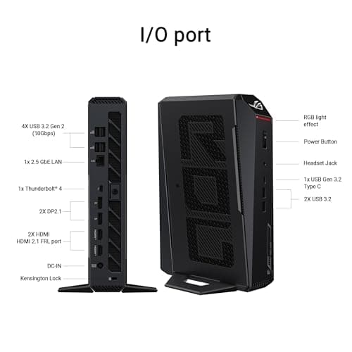 ASUS ROG NUC 15 Tall RNUC15JNK9X28AA2 (Intel Core Ultra 9 275HX, NVIDIA GeForce RTX 5080, 2TB Speicher, 16x2 GB RAM, Intel WiFi 7, Windows 11 Home, EU-Netzkabel, unterstützt OpenClaw & Hermes Agent) Bild 6