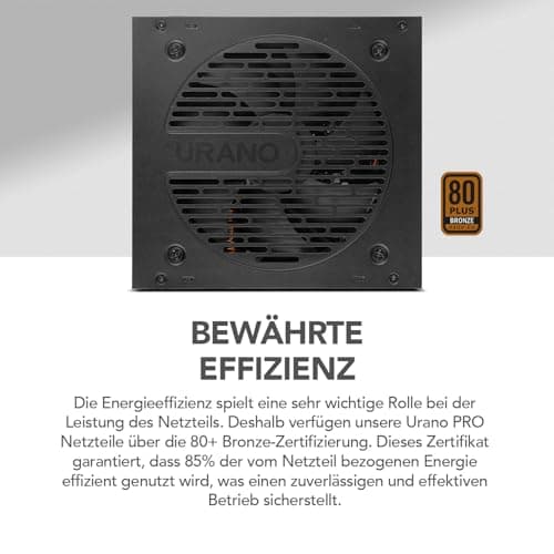 NOX Xtreme Products URANO Pro 550W 80Plus Bronze – ATX-Netzteil mit leisem 120-mm-PWM-Lüfter, umfassendem Schutz (OVP, UVP, OPP, SCP, OTP), aktiver PFC, extra Langen Flachkabeln URANO PRO 550W BRONZE Bild 4
