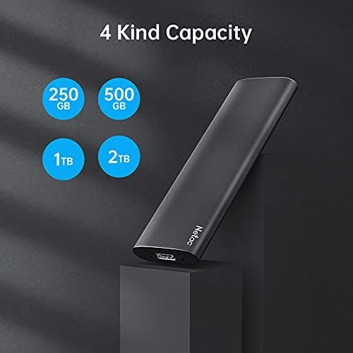 Netac USB Externe Festplatte SSD 250GB External High Speed USB c 3.2 g2 Aluminium - Portable SSD 250 GB Bild 3