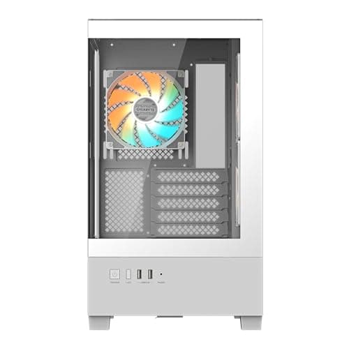 GIGABYTE C201 Panoramic Ice PC-Gehäuse – Mid-Tower, m-ATX, Unterstützung für 360-mm-Radiator, 3 vorinstallierte Lüfter, USB 3.0, unterstützt RGB Fusion Bild 6