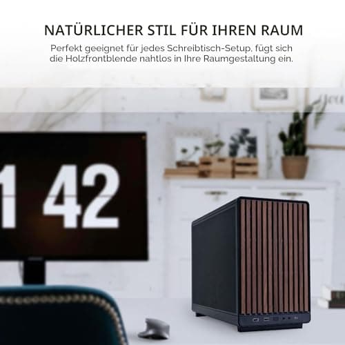 Lian Li DAN Cases A3-mATX PC-Gehäuse, anpassbares Layout, 415 mm GPU-Klarheit, unterstützt bis zu 360 mm Radiatoren, Stahl, Kunststoff, Schwarz Bild 8