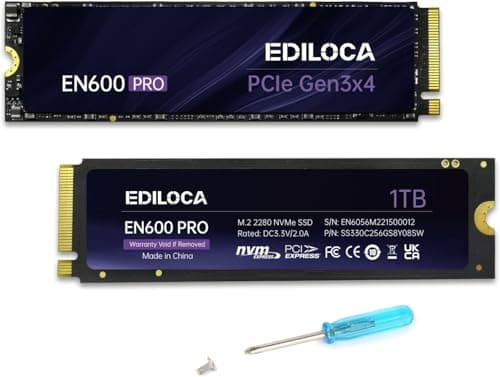 Ediloca EN600 PRO 256 GB Interne SSD PCIe Gen3, NVMe M.2 2280, SLC-Cache, 2800 MB/s Lesen, 2000 MB/s Schreiben, 3D NAND TLC, Internes Solid State Drive, kompatibel mit Desktops und Laptops