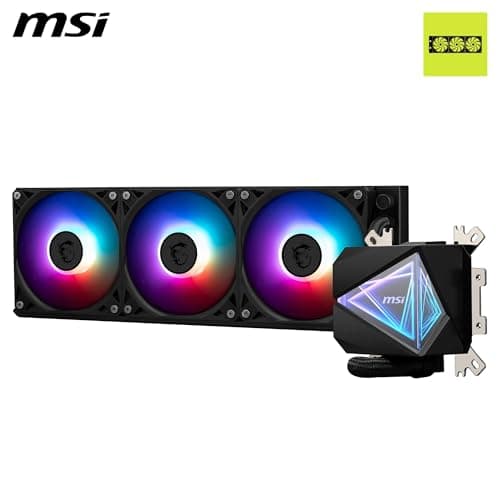 MSI MAG CORELIQUID I360 AIO CPU Wasserkühlung - Vergrößerte Kupferkühlplatte, ARGB & LDB Lüfter, Zweikammer-Wasserblock, Split-Flow Radiator, unterstützt Intel & AMD Sockel Bild 4