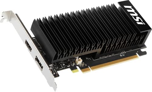 MSI NVIDIA GEFORCE GT 1030 2GHD4 LP OC Grafikkarte '2 GB GDDR4, 1518 MHz, Low Profile Design, DisplayPort, HDMI, passives lüfterloses Kühlsystem Schwarz NVIDIA GeForce GT 710 GPU Single Bild 8