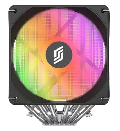 Titan RGB CPU-Luftkühler, Dual-Tower, 6 Kupfer-Heatpipes, 2x 120mm PWM Lüfter mit Hydro-Lager, A-RGB Beleuchtung, TDP bis 265W, Kompatibel mit Intel LGA 115X/1200/1700/1851 und AMD AM4/AM5 Bild 4