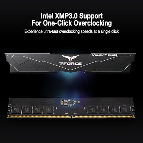 TEAMGROUP T-Force FLABD564G6000HC38JDC01 Vulcan Alpha DDR5 Ram 64GB Kit (2x32GB) 6000MHz (PC5-48000) CL38 Desktop-Speichermodul RAM AMD optimierter Speicher, Schwarz Bild 6