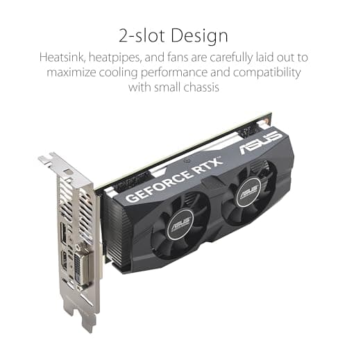 ASUS GeForce RTX 3050 LP BRK OC Edition 6GB GDDR6 Gaming Grafikkarte (Nvidia RTX3050, PCIe 4.0, DVI-D, HDMI 2.1, DisplayPort 1.4a, RTX3050-O6G-LP-BRK) Bild 7