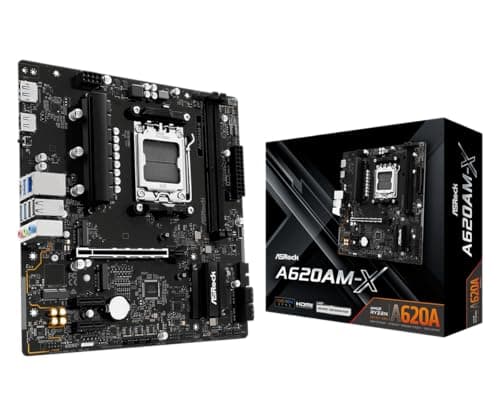 ASRock A620AM-X Micro-ATX Motherboard AMD AM5 Sockel unterstützt Ryzen 9000/8000/7000 DDR5 8000+ OC PCIe 4.0 2.5G LAN BIOS Flashback Bild 2