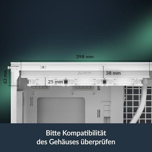 ARCTIC Liquid Freezer III Pro 360 A-RGB - Wasserkühlung PC, AIO CPU Wasserkühler, 3x120 mm, 38 mm Radiator, PWM-Pumpe, VRM-Lüfter, AMD AM5/AM4, Intel LGA1851/1700 Contact Frame - Weiß Bild 7