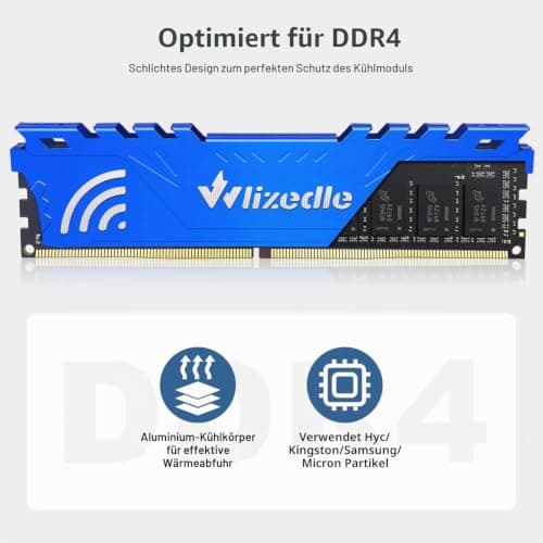 DDR4 3200MHz XMP 2.0 Desktop Memory RAM 32GB Kit (2x16GB) CL16 UDIMM, PC Arbeitsspeicher PC4-25600 288-Pin 1,35V Non-ECC Computer Speicher Upgrade für Rechner, Schwarz 16GBx2 3200 MHz - DDR3 Schwarz Bild 7