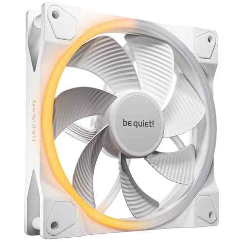 be quiet! Light Wings 140mm PWM Reverse White, 7 invertierte Lüfterblätter, hoher Airflow, ideal für die Seite oder am Boden des Gehäuses, ARGB-Beleuchtung, vielzählige Farben, sehr leiser Betrieb