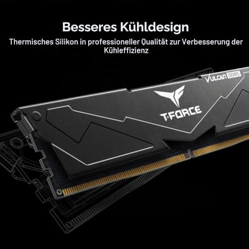 TEAMGROUP T-Force FLBD532G6000HC38ADC01 Vulcan DDR5 32GB (2x16GB) 6000MHz (PC5-48000) CL38 Desktop-Speichermodul RAM (schwarz) Bild 8