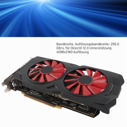 AMD Radeon RX 580 8GB GDDR5 Grafikkarte 256-Bit 2048SP PC-Gaming-Grafikkarte mit PCI Express 3.0 X16 3×DisplayPort 1×DVI 1×HD-Multimedia-Schnittstelle für Desktop Computer Bild 6