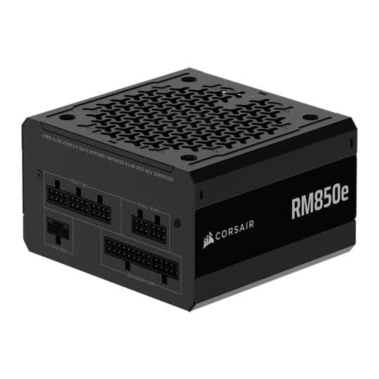 Corsair RM850e (2025) Vollmodulares Low-Noise ATX-Netzteil mit 12V-2x6-Kabel - ATX 3.1 & PCIe 5.1 konform, Cybenetics Gold Effizienz, 105°C bewertete Kondensatoren, moderner Standby-Modus, Schwarz 850 Watts