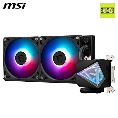 MSI MAG CORELIQUID I240 AIO CPU Wasserkühlung - Vergrößerte Kupferkühlplatte, ARGB & LDB Lüfter, Zweikammer-Wasserblock, Split-Flow Radiator, unterstützt Intel & AMD Sockel Bild 4